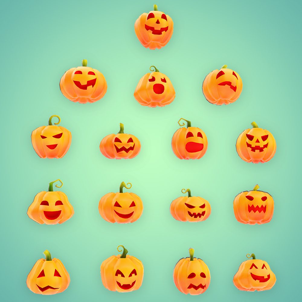 Pumpkin heads 3d models