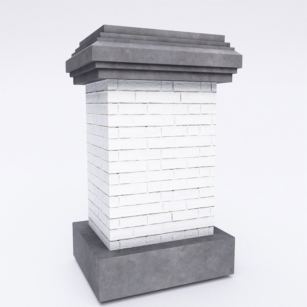 Bricks chimney 3d model
