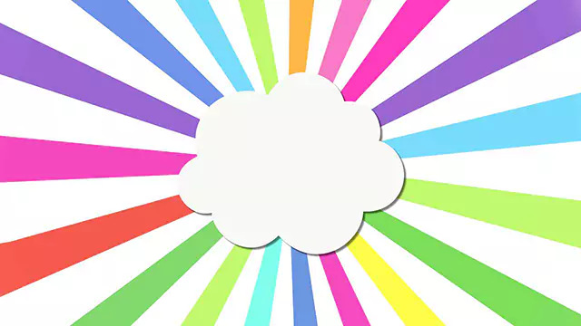Cartoon cloud with Rays design element
