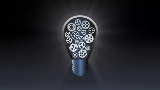 Mechanical gear bulb working stock video