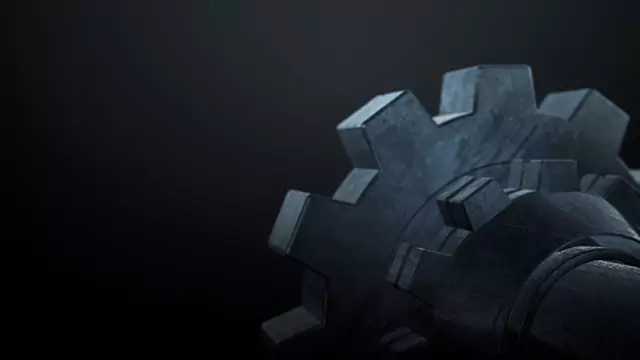 Gear turning animation stock footage