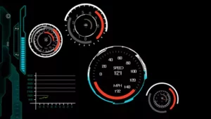 Hi-tech speedometer digital display Hud