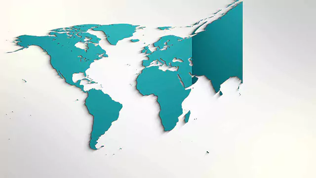 World map folding animation stock video