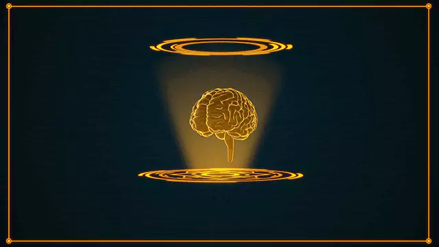 Brain hologram medical stock video