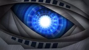 Cyborg digital eye scanning opening video