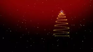 Glittering Christmas tree motion graphics
