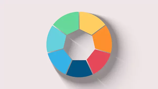 Animated donut chart motion graphics video