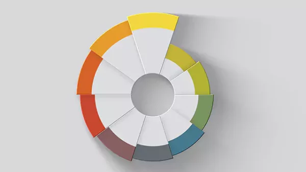 Pie chart loading animation video