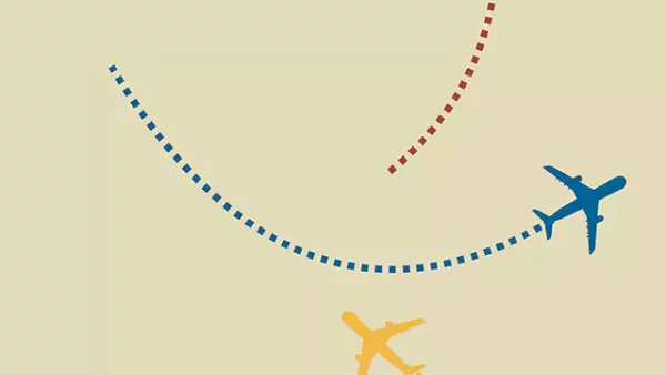 Airline busy route animation motion graphics