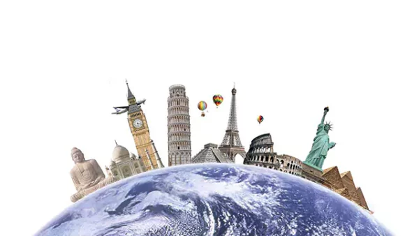 Famous World landmarks around the globe video