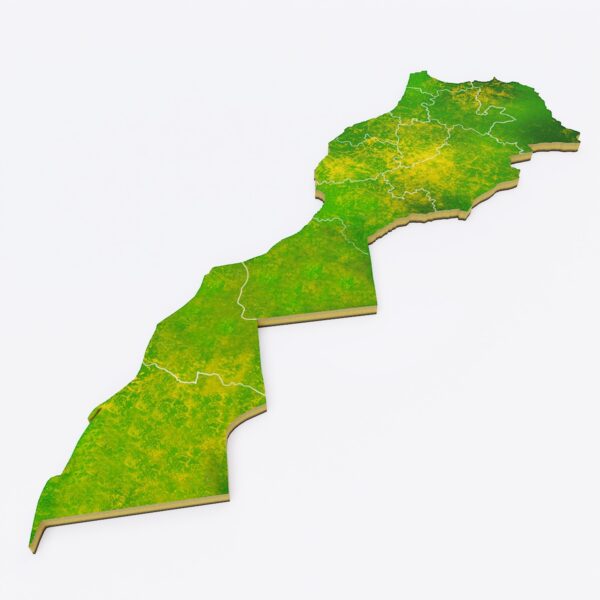 Morocco map 3d model