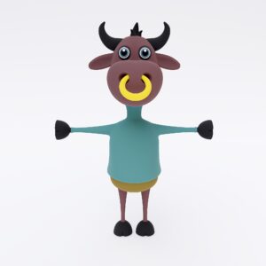 Buffalo character 3d model