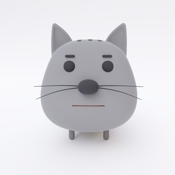 Cat cartoon 3d model