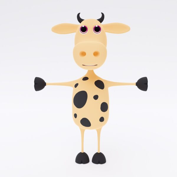 Cartoon cow 3d model