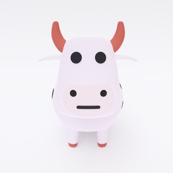 cartoon cow 3d model
