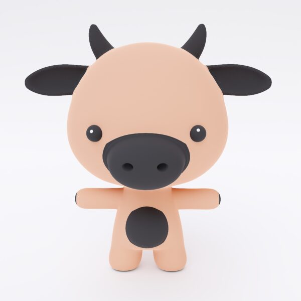 Cow cartoon 3d model