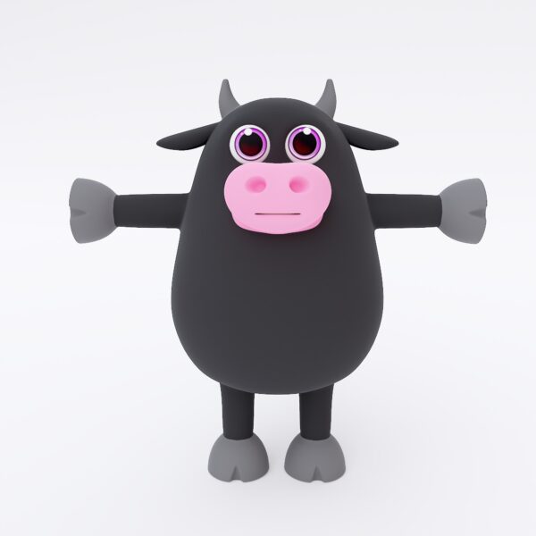 Cartoon cow 3d model