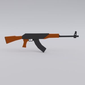 TKB 517 assault rifle 3d model