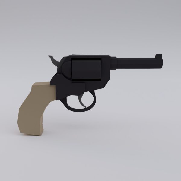 Colt M1877 revolver 3d model