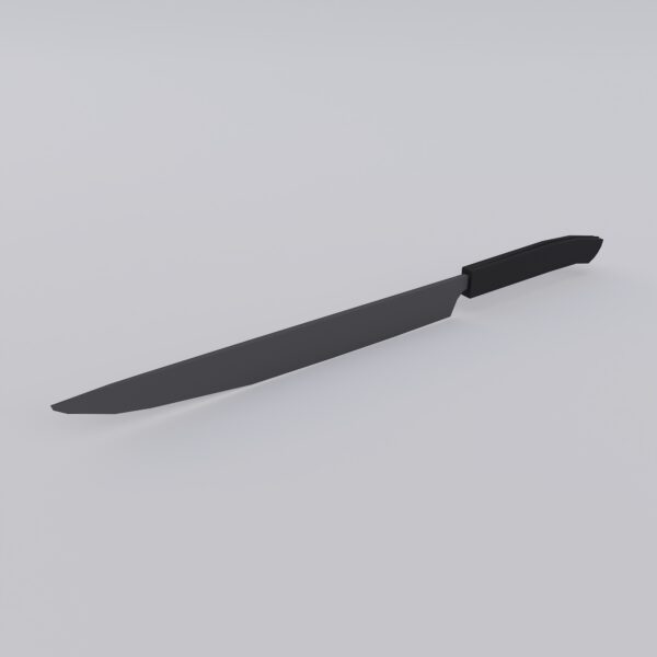 Low poly kitchen knife 3d model
