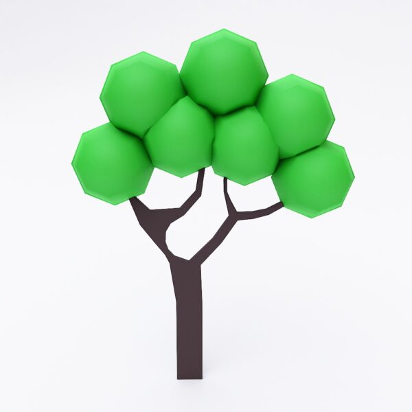 Low poly tree 3d model