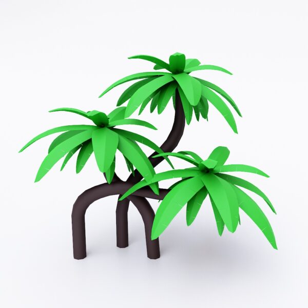 Beach trees 3d model