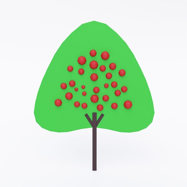 Cartoon tree 3d model 