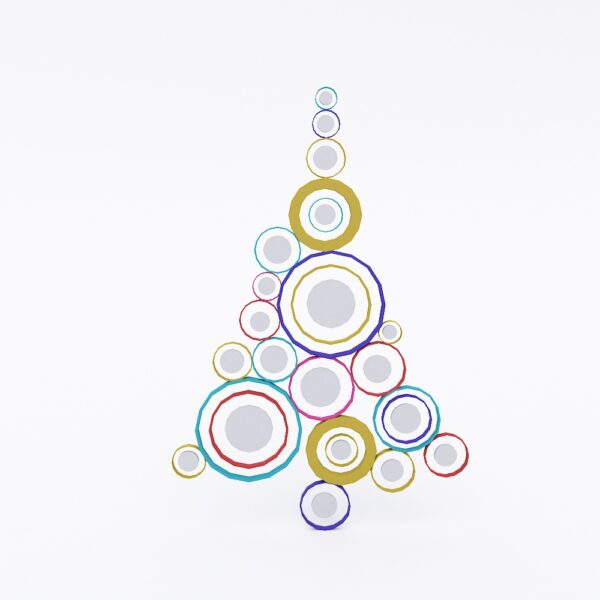 Christmas tree cartoon 3d model