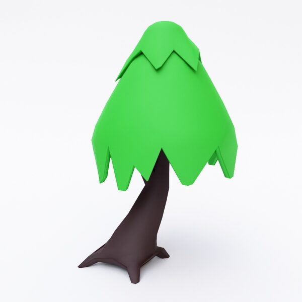 Cute cartoon tree 3d model