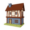 Medieval house voxel 3d model