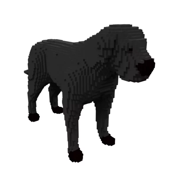 English mastiff voxel dog 3d model