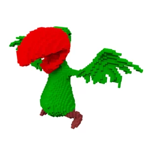 Parrot voxel 3d model