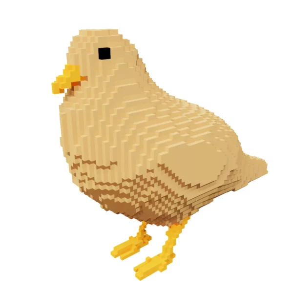 Pigeon voxel 3d model
