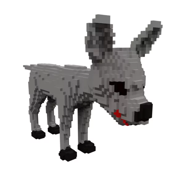 Stray dog voxel 3d model