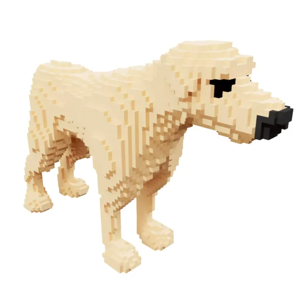 Street dog voxel 3d model