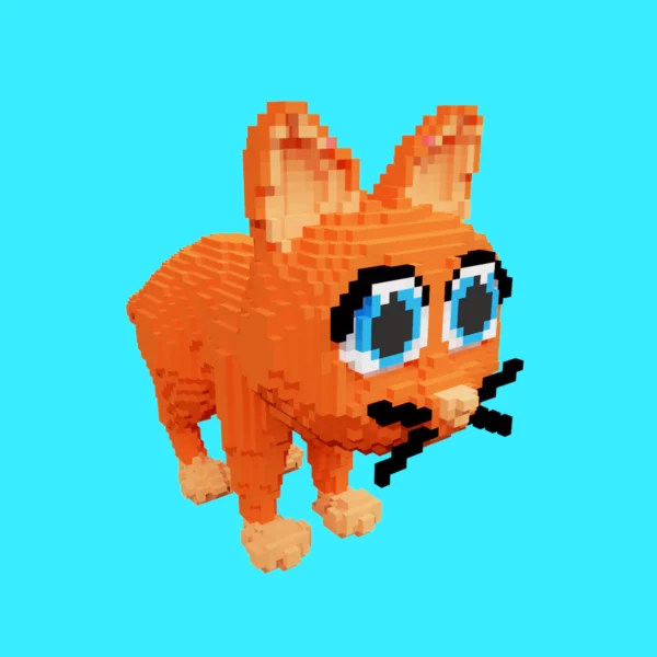 Cat voxel 3d model