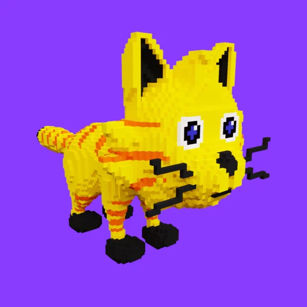 Cat voxel animal