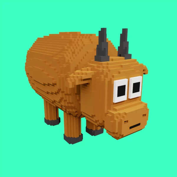 Cow voxel 3d model