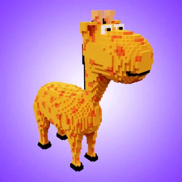 Giraffe voxel 3d model