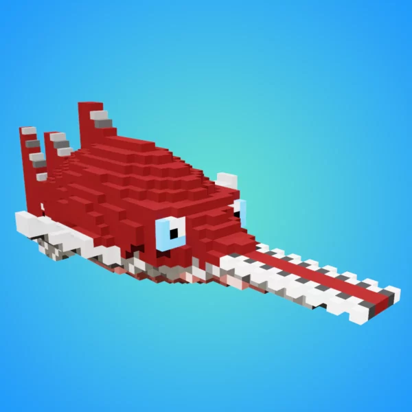 Sawfish voxel 3d model