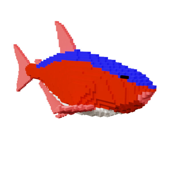 Neon Tetra Fish voxel 3d model