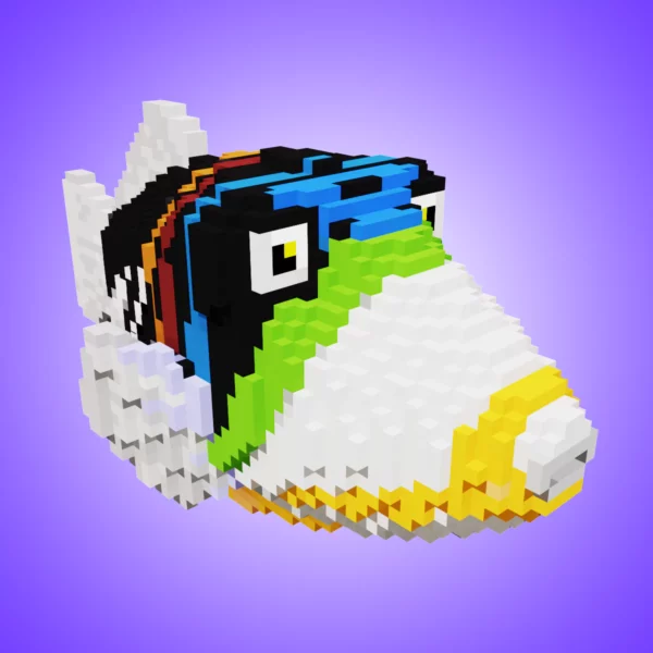 Picasso triggerfish voxel fish