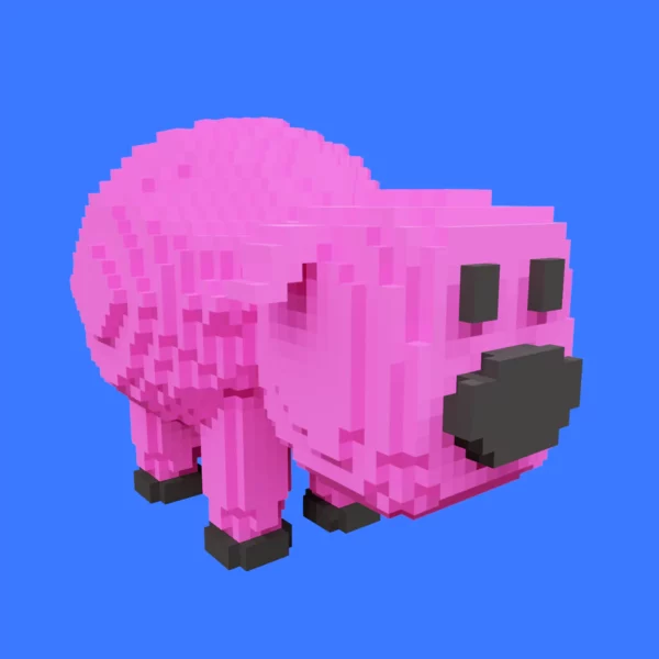 Pig voxel 3d model