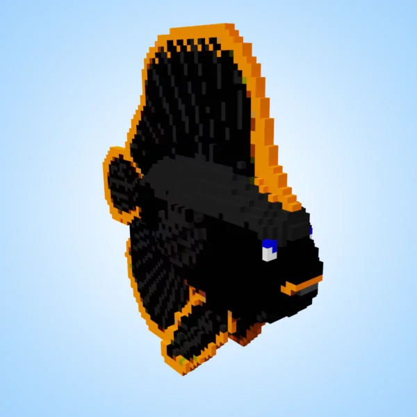 Bat fish voxel 3d model