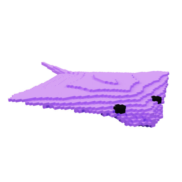 Stingray voxel fish 3d model
