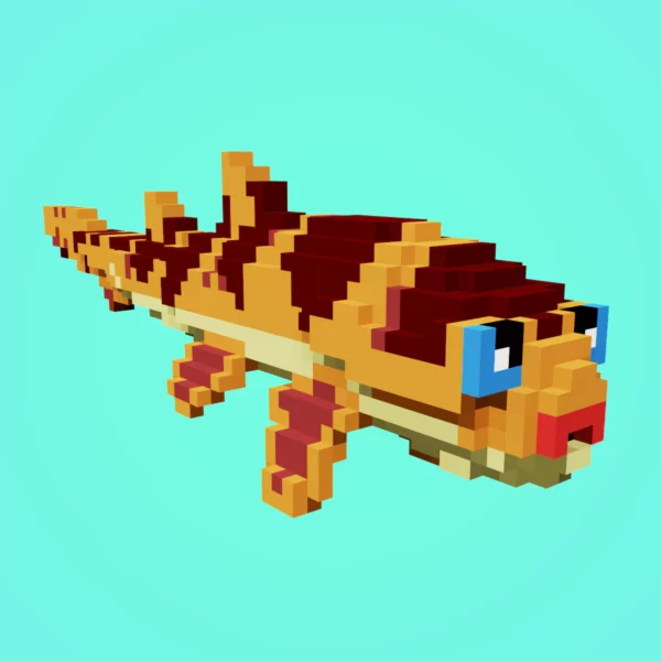 Voxel Fish bamboo shark 3d model