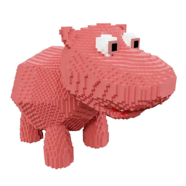 Hippo voxel 3d model