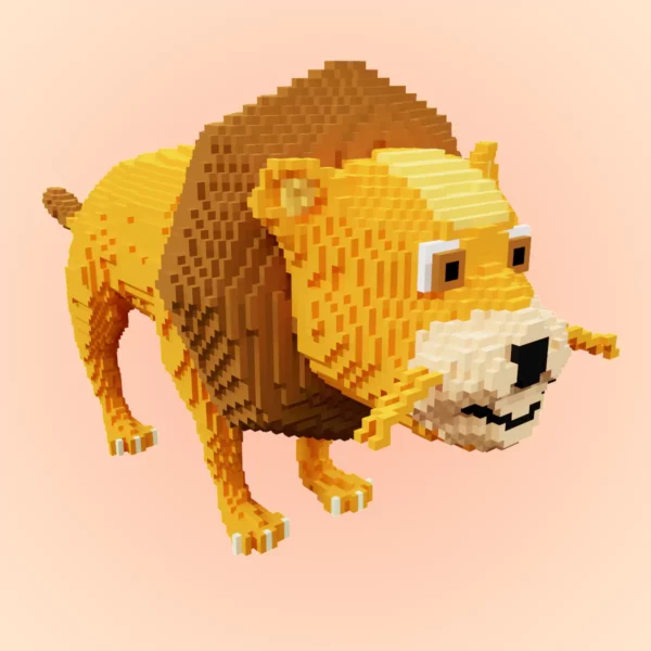 Lion voxel 3d model