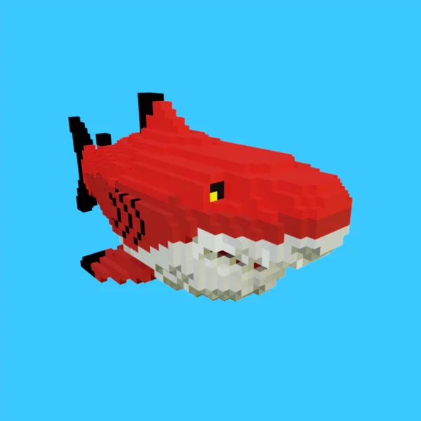 Voxel shark 3d model
