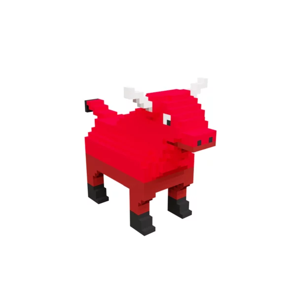 Voxel Bull 3D animal